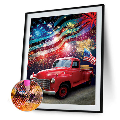 Flag Car - Full Square Drill Diamond Painting 30*40CM