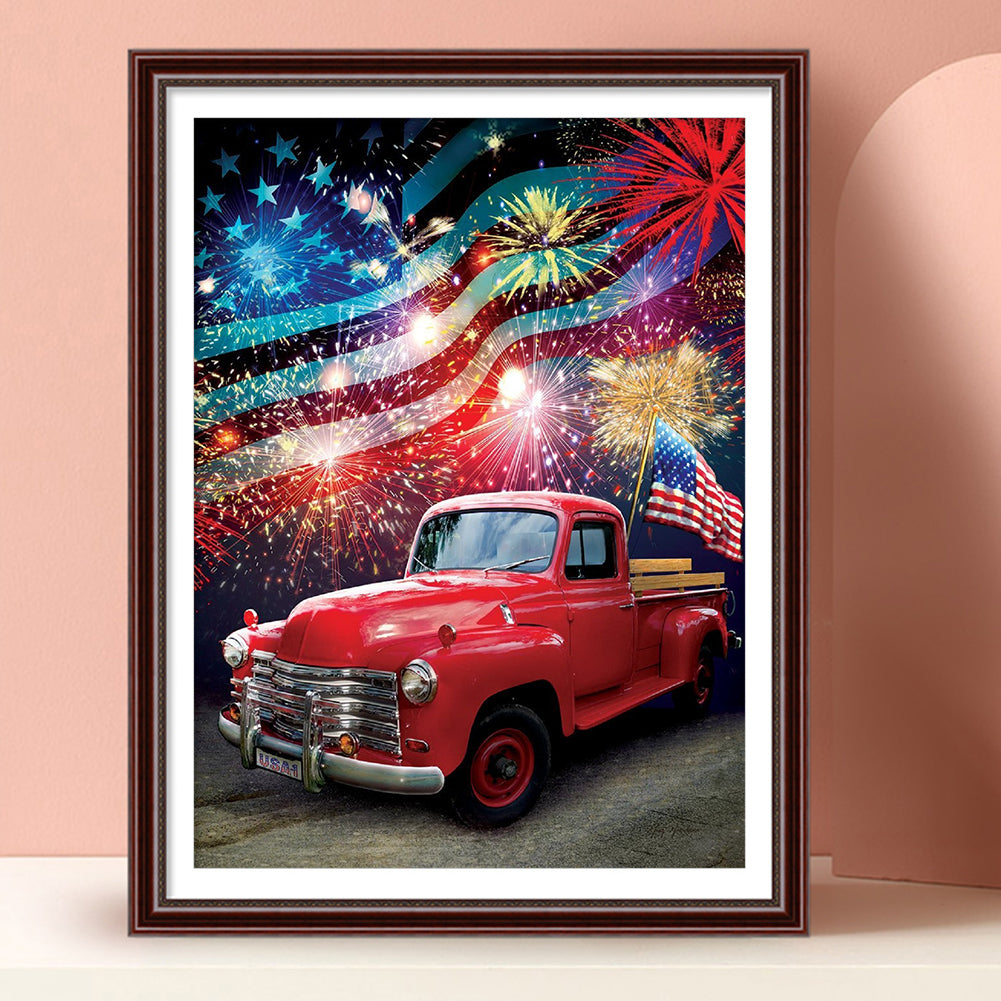 Flag Car - Full Square Drill Diamond Painting 30*40CM