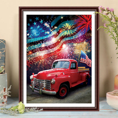 Flag Car - Full Square Drill Diamond Painting 30*40CM