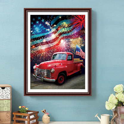 Flag Car - Full Square Drill Diamond Painting 30*40CM