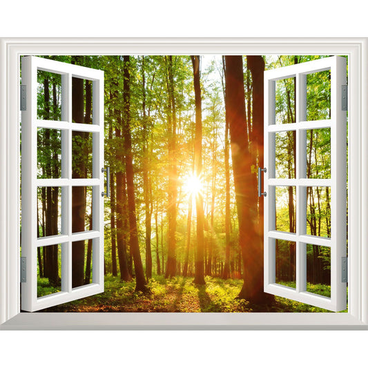 Forest Landscape Series Outside The Window - Full Round Drill Diamond Painting 40*30CM