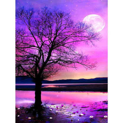 Purple Sunset - Full Square Drill Diamond Painting 30*40CM