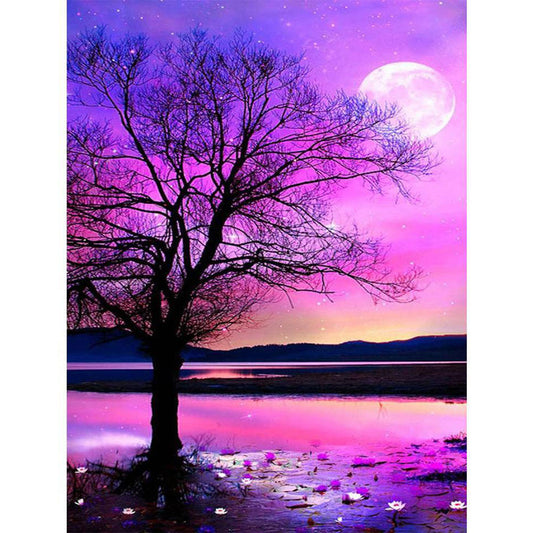 Purple Sunset - Full Square Drill Diamond Painting 30*40CM