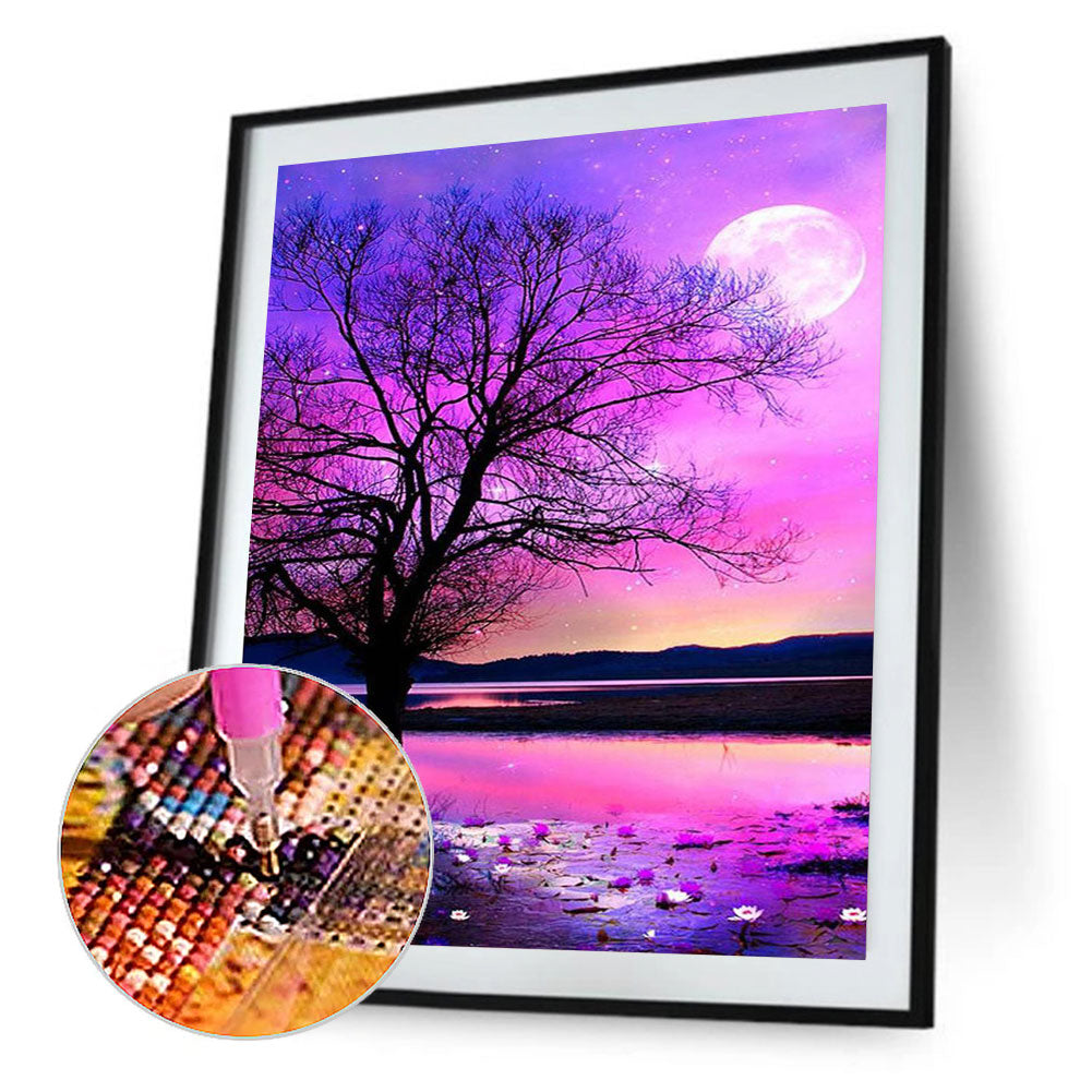 Purple Sunset - Full Square Drill Diamond Painting 30*40CM