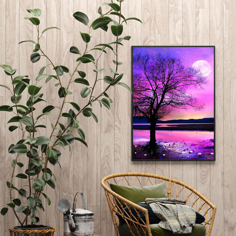 Purple Sunset - Full Square Drill Diamond Painting 30*40CM