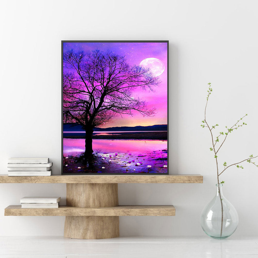 Purple Sunset - Full Square Drill Diamond Painting 30*40CM