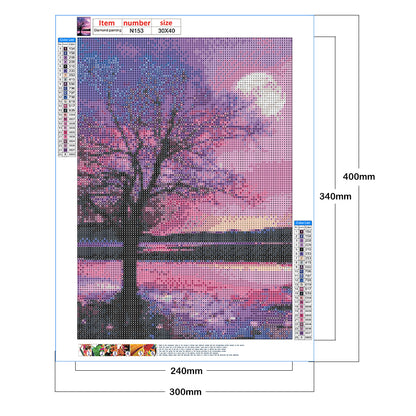 Purple Sunset - Full Square Drill Diamond Painting 30*40CM