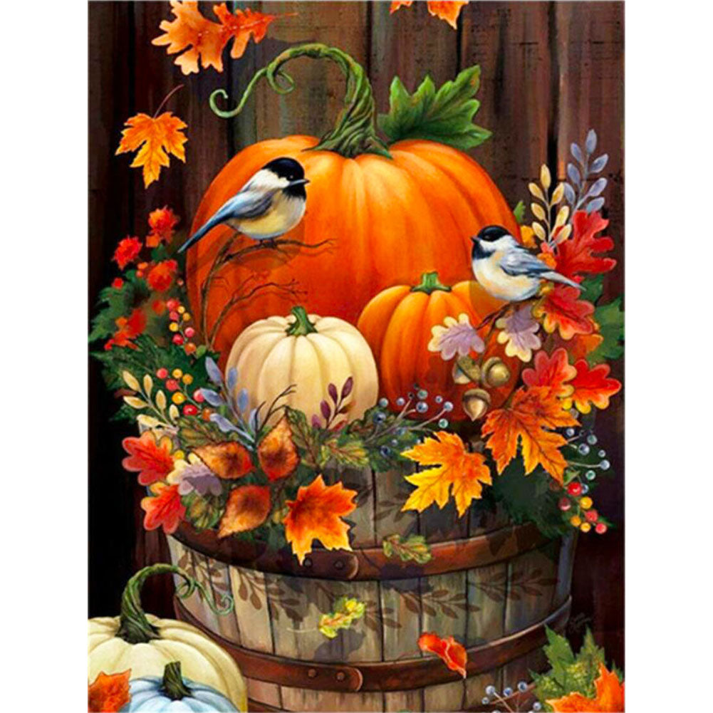 Pumpkin Bird - Full Square Drill Diamond Painting 50*60CM