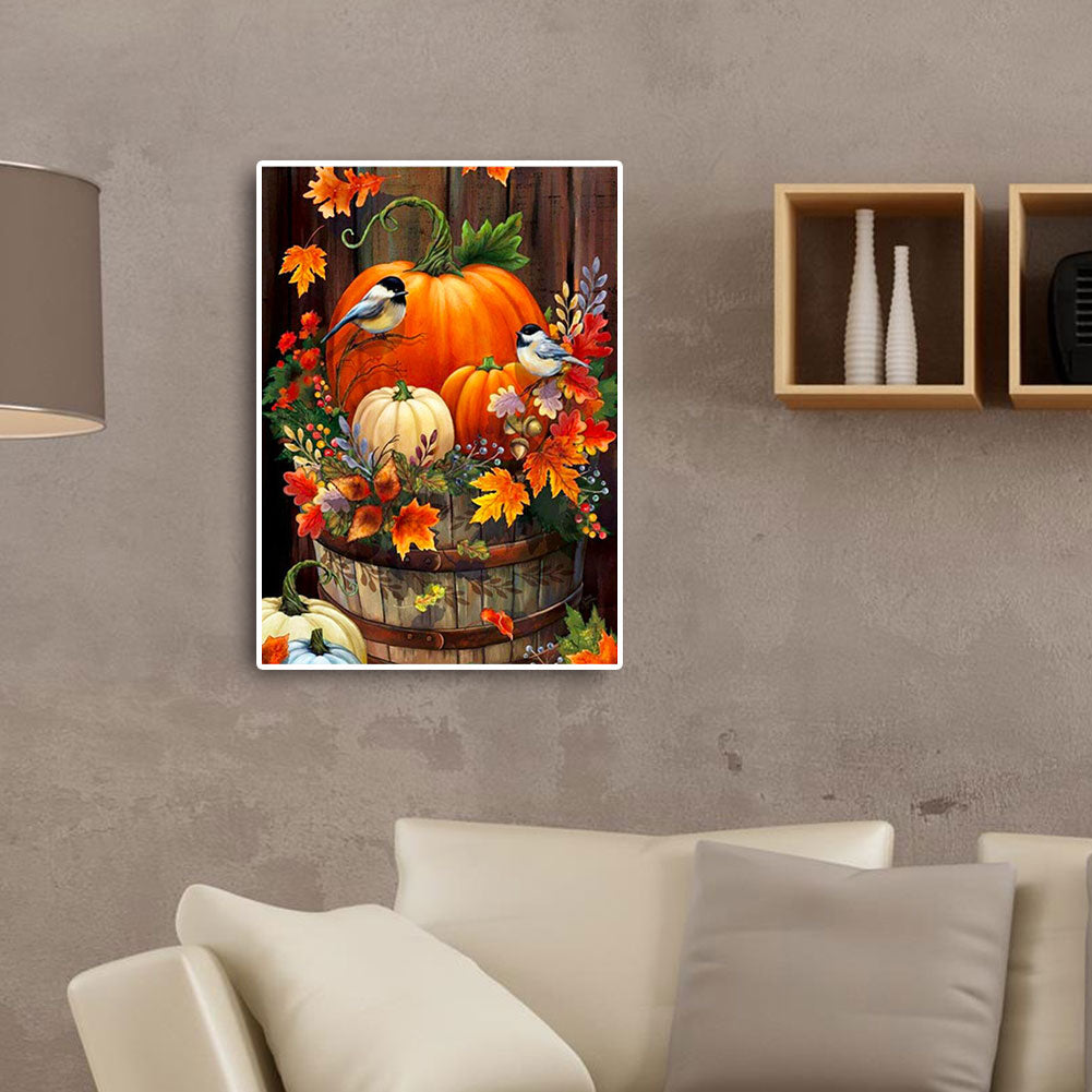 Pumpkin Bird - Full Square Drill Diamond Painting 50*60CM