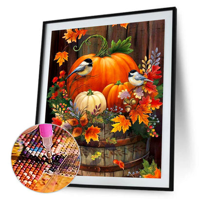 Pumpkin Bird - Full Square Drill Diamond Painting 50*60CM