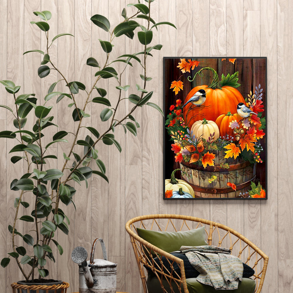 Pumpkin Bird - Full Square Drill Diamond Painting 50*60CM