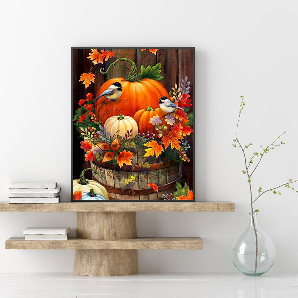 Pumpkin Bird - Full Square Drill Diamond Painting 50*60CM