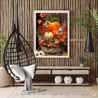 Pumpkin Bird - Full Square Drill Diamond Painting 50*60CM