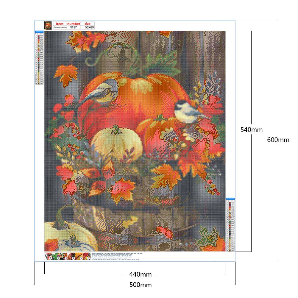 Pumpkin Bird - Full Square Drill Diamond Painting 50*60CM