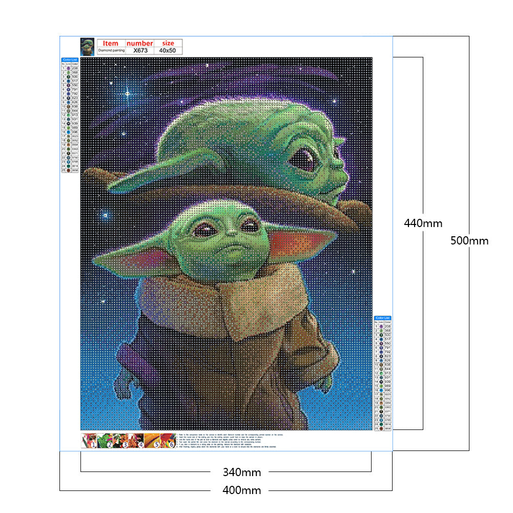 Yoda - Full Round Drill Diamond Painting 40*50CM