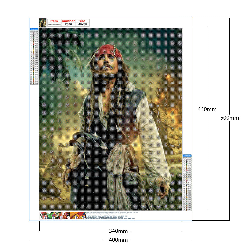 Pirates Of The Caribbean - Full Round Drill Diamond Painting 40*50CM