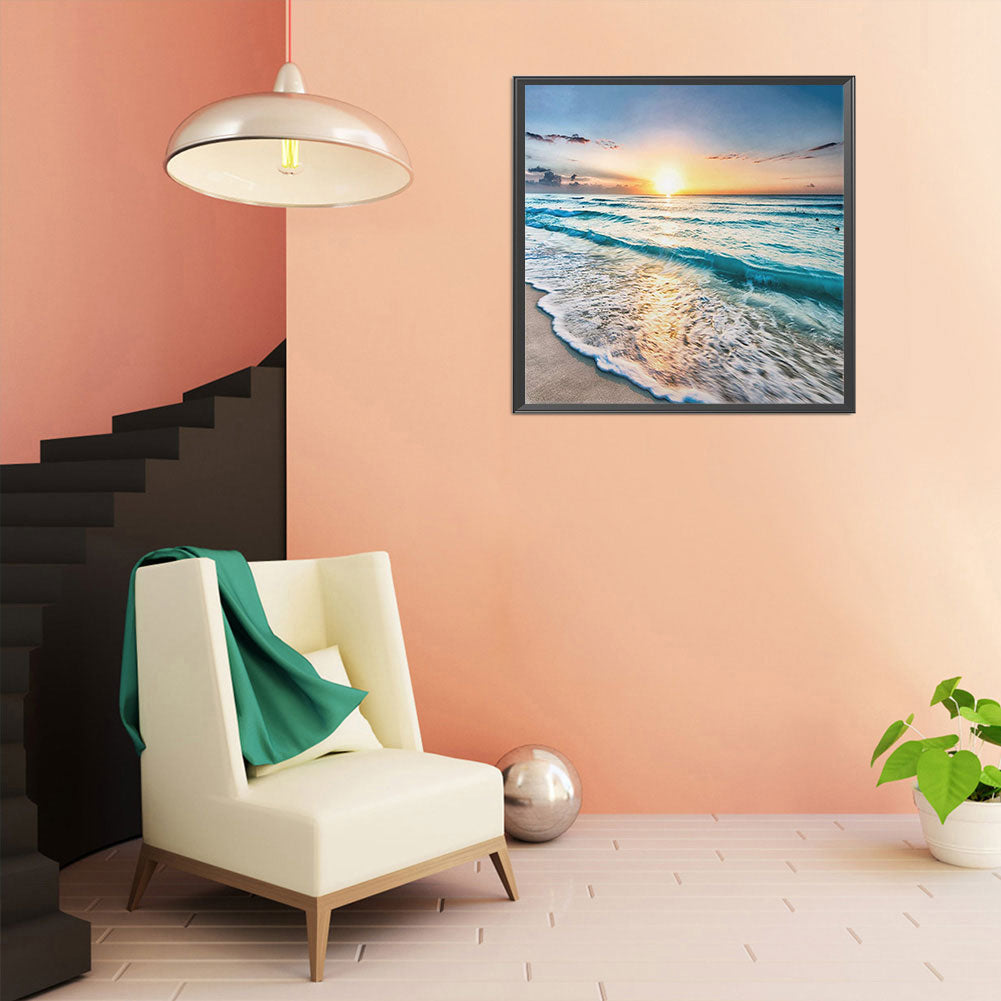 Beach Scenery - Full Square Drill Diamond Painting 30*30CM