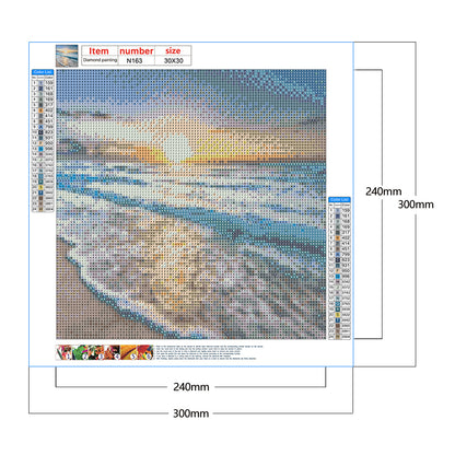 Beach Scenery - Full Square Drill Diamond Painting 30*30CM