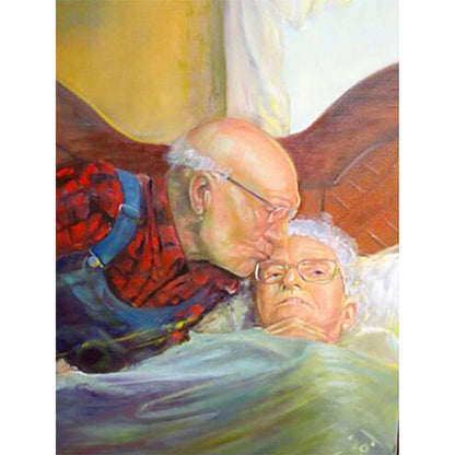 Elderly Couple - Full Square Drill Diamond Painting 30*40CM