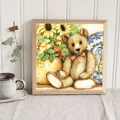 Teddy Bear - Full Round Drill Diamond Painting 30*30CM