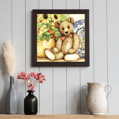 Teddy Bear - Full Round Drill Diamond Painting 30*30CM