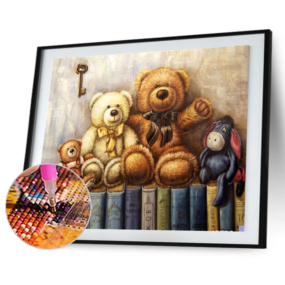 Teddy Bear - Full Round Drill Diamond Painting 40*30CM