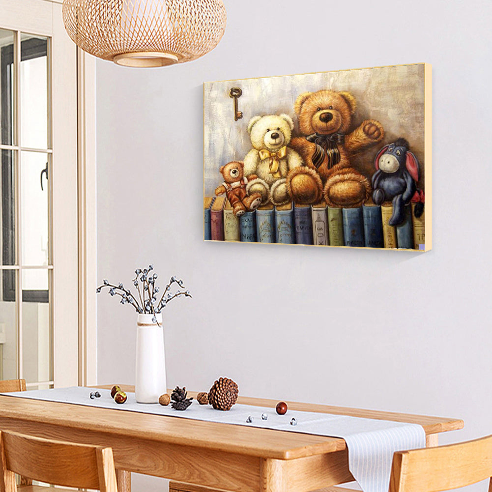 Teddy Bear - Full Round Drill Diamond Painting 40*30CM