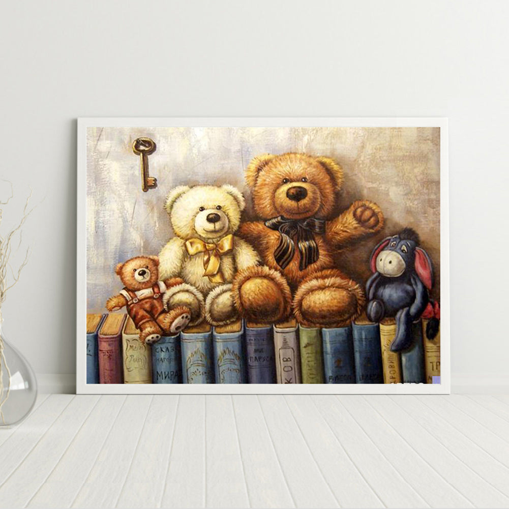 Teddy Bear - Full Round Drill Diamond Painting 40*30CM