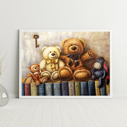 Teddy Bear - Full Round Drill Diamond Painting 40*30CM