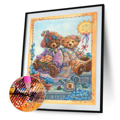 Teddy Bear - Full Round Drill Diamond Painting 40*30CM