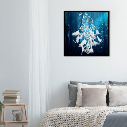White Dream Catcher - Full Round Drill Diamond Painting 50*50CM