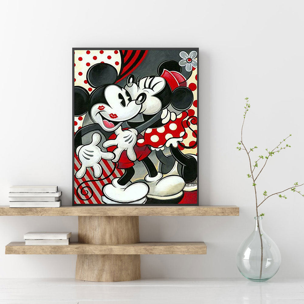 Mickey And Minnie - Full Round Drill Diamond Painting 50*60CM