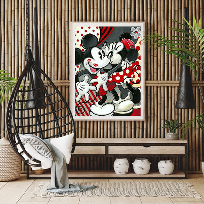 Mickey And Minnie - Full Round Drill Diamond Painting 50*60CM