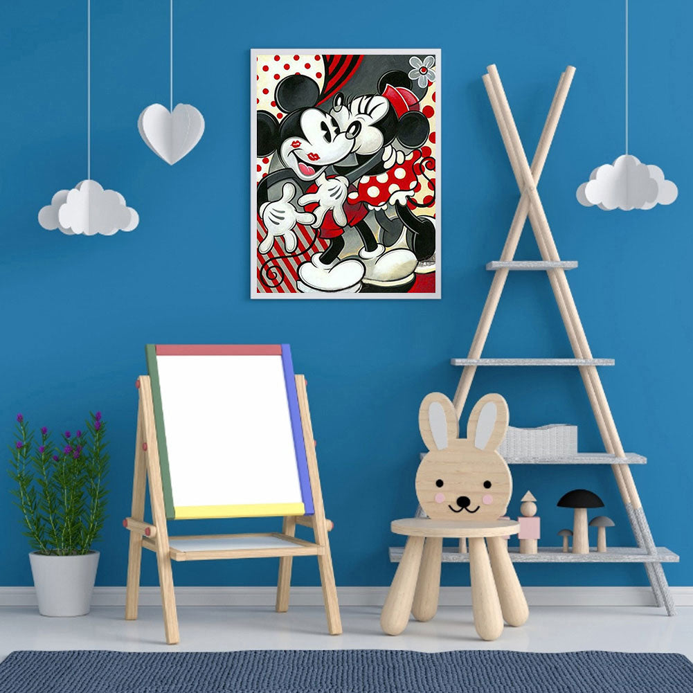 Mickey And Minnie - Full Round Drill Diamond Painting 50*60CM