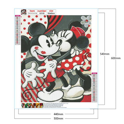 Mickey And Minnie - Full Round Drill Diamond Painting 50*60CM