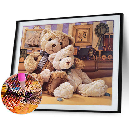 Teddy Bear - Full Round Drill Diamond Painting 40*30CM