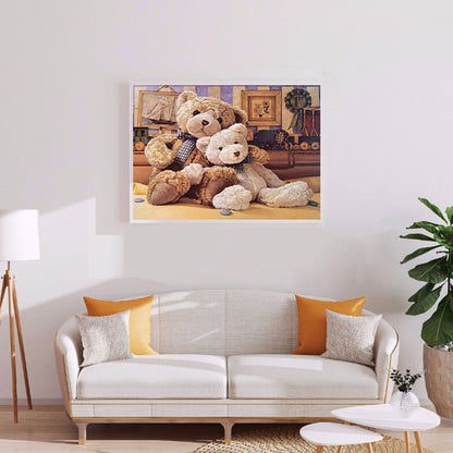 Teddy Bear - Full Round Drill Diamond Painting 40*30CM