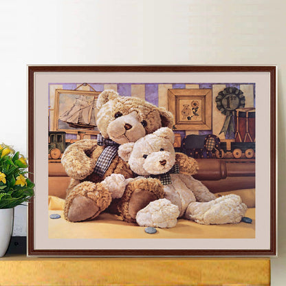 Teddy Bear - Full Round Drill Diamond Painting 40*30CM