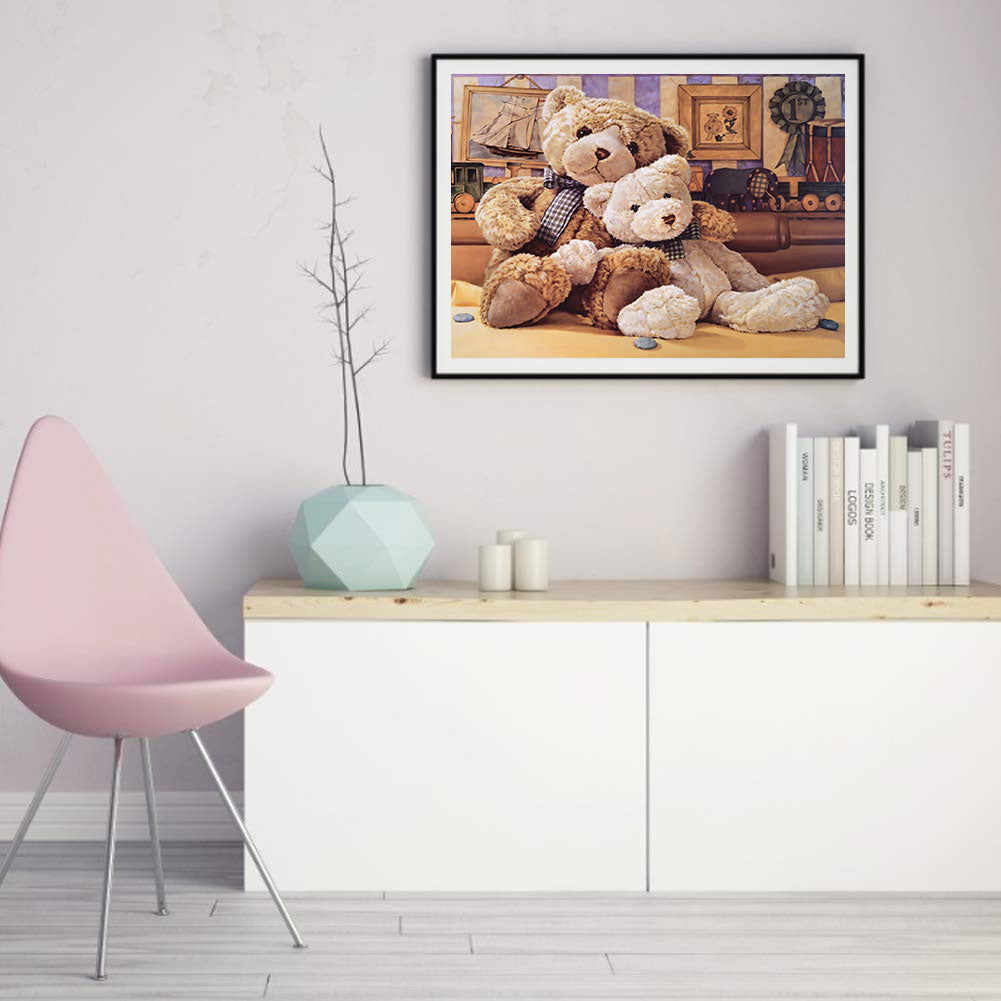 Teddy Bear - Full Round Drill Diamond Painting 40*30CM