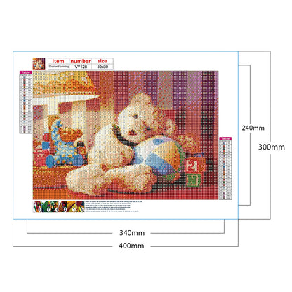 Teddy Bear - Full Round Drill Diamond Painting 40*30CM