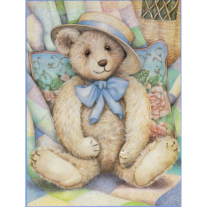 Teddy Bear - Full Round Drill Diamond Painting 30*40CM