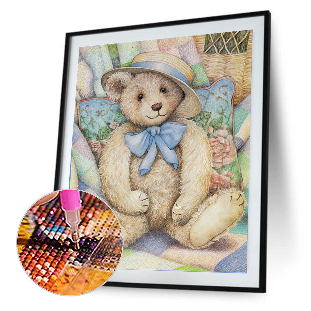 Teddy Bear - Full Round Drill Diamond Painting 30*40CM