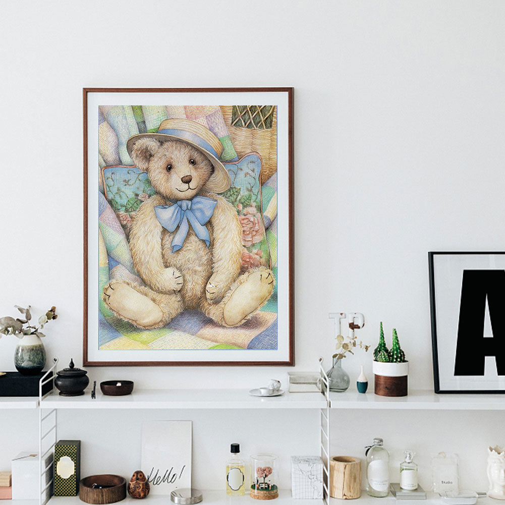 Teddy Bear - Full Round Drill Diamond Painting 30*40CM