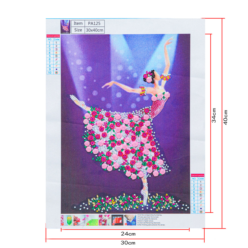 Ballet Girl - Special Shaped Drill Diamond Paiting 30*40CM