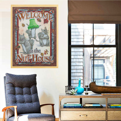 Squirrel Calligraphy - Special Shaped Drill Diamond Paiting 30*40CM