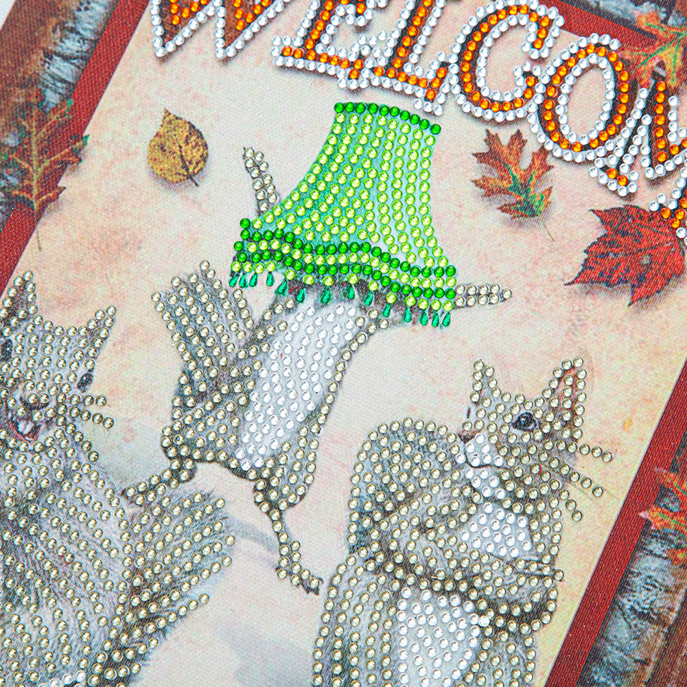 Squirrel Calligraphy - Special Shaped Drill Diamond Paiting 30*40CM