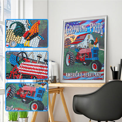 Karting Calligraphy And Painting - Special Shaped Drill Diamond Paiting 30*40CM