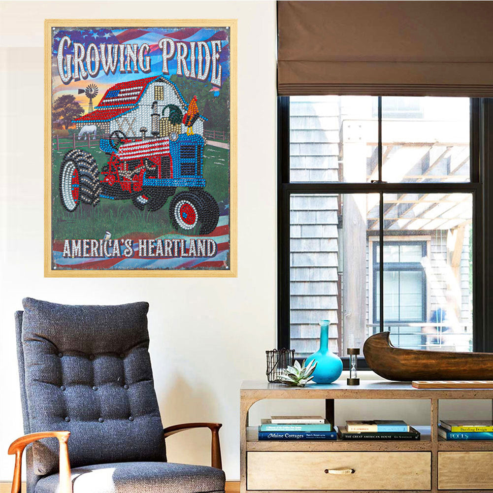 Karting Calligraphy And Painting - Special Shaped Drill Diamond Paiting 30*40CM