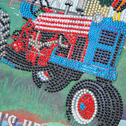 Karting Calligraphy And Painting - Special Shaped Drill Diamond Paiting 30*40CM