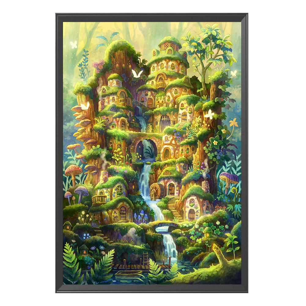 Fairy Tale House - 11CT Stamped Cross Stitch 50*70CM